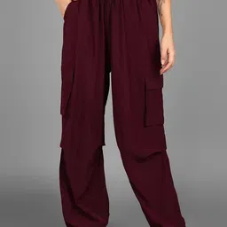 triraj Women Solid Olive Track Pants-picture-21
