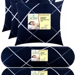 actos 3 Cushion 2 bolster Microfibre Geometric Bolster Pack of 5-picture-13