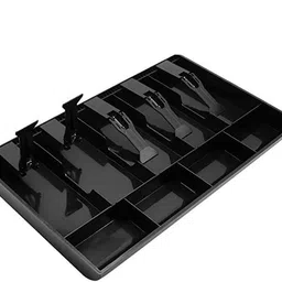 dhruti enterprise Cashier Cash Drawer 5 Bills 4 Coins ABS Storage Box Cash Box 9 Compartments Cash Box image 2