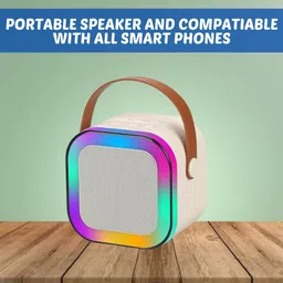 GUGGU W12 (PORTABLE WIRELESS BLUETOOTH SPEAKER) Dynamic Thunder Sound & RGB LightI258 10 W Bluetooth Laptop/Desktop Speaker-picture-32