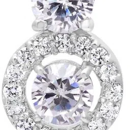 Femme Jam 925 Sterling Silver Zirconia Crystal Designer Pendant / Locket for Women & Girls Swarovski Crystal White Gold Pendant-picture-18