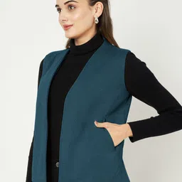 brinns Solid Women Waistcoat image 3