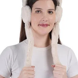 empoison Beige Winter Fluffy Earmuff | 3D Ear Fur Plush Ear Warmer (Ear Moving) Ear Muff-picture-18