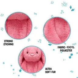 v vantra Cute Pink Rabbit Stuffed Animal Soft Toy For Kids Playing long Ear Bunny 35 cm- 35 cm image 5