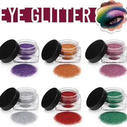 ttt Eyeshadow Glitter Pack Of 6 (Multicolors) 9 g image 2