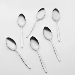 blackcarrot (Set Of 6) Silver Luxe 304 Food Grade Stainless Steel Silver Spoon image 2