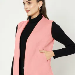 brinns Solid Women Waistcoat image 3