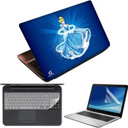 FineArts Cinderella 3 in 1 Laptop Skin Pack With Screen Guard & Key Protector Combo Set-picture-11