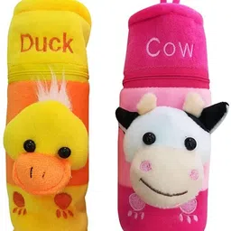 tinys world Animal Printed Soft Plush Baby Feeding Bottle Cover (Pack of 1) image 4