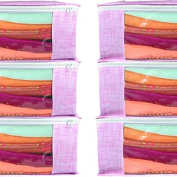 CHAMPARAN Non Woven Fabric Saree Covers/Cloths Covers/Underbed Storage/Garment Bags Cotton Laundry Bag-image-63
