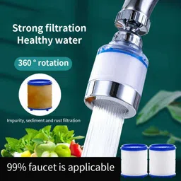 BESTZONE RETAIL MALL Sink Water Faucet Filter,360-Degree Rotating Faucet Filter For Kitchen And Bathroom,Faucet Filter Purifier Removes Heavy Metals&Hard Water Purifier,Faucet with 2 Filter Cartridge image 2