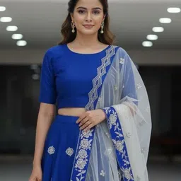 anugrah Floral Print Semi Stitched Lehenga Choli image 2