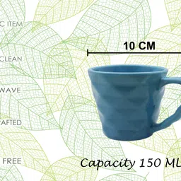 laghima jadon Pack of 6 Ceramic Tea/Coffee Cups Chai Diamond Shape Beautiful Latest Design cup 130ML (Green) image 5