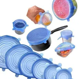 ablue clipper ME-SILIKON LID FOR KITCHEN 8 inch Lid Set, Pack of 6-picture-25