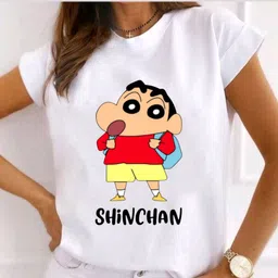 look2buy Women Printed, Typography Round Neck Polyester White T-Shirt-picture-11