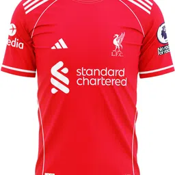 izon Men Printed Round Neck Polyester Red T-Shirt image 4