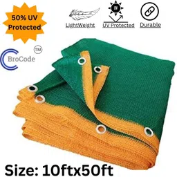 brocode Green shade net 10x50 50% green net for garden fencing balcony boundary plants Portable Green House-picture-13