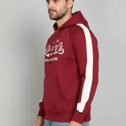 alan jones Men Full Sleeve Printed Hooded Sweatshirt image 4