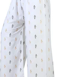 areeba collection Pack of 2 Women Loose Fit Red, White Viscose Rayon Trousers image 3