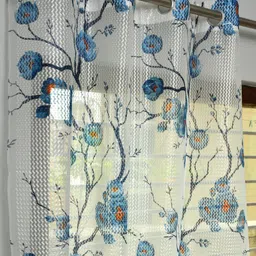 panipat textile hub 152 cm (5 ft) Net Semi Transparent Window Curtain (Pack Of 2)-picture-37