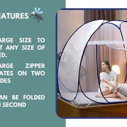 kolar Polyester Adults Washable Pro Double Bed Machardani, Mosquito Net image 2