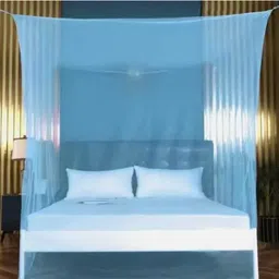 blemy Double Bed 7X7 Blue Mosquito Net Protection E-DOU-BED Polyester Washable Adults Mosquito Net image 5