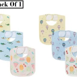 empoison (Pack Of 1) Baby Bib Super Soft Cotton Daily Use,Velcro Bibs For Baby Appron-picture-21