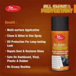 rideox Includes Helmet Cleaner (150ml) + All Shiner Protectant (150ml)PACK OF 2 Foam Vehicle Glass Cleaner image 3