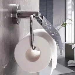 kuric Toilet Roll Napkin Holder, Tissue Paper Holder with Lid, Tissue Paper Holder Stainless Steel Toilet Paper Holder image 5