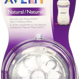 philips avent Natural Teat 3 Holes 3 Months+ (2 Piece ) Medium Flow Nipple image 2