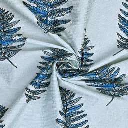 Blue Floral Polyester 9 Ft Semisheer Eyelet Door Curtains (Set of 2) by Cortina image 3