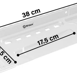 grivan Unbreakable Corner Dual Soap Dish with Toothbrush Holder For Bathroom Acrylic Wall Shelf image 2