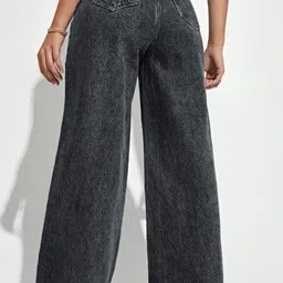 n j fashions Women Regular High Rise Grey Jeans image 2