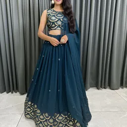 divastri Embroidered Semi Stitched Lehenga Choli-picture-20