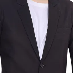 abc garments Men Solid Single Breasted Wedding Blazer image 4