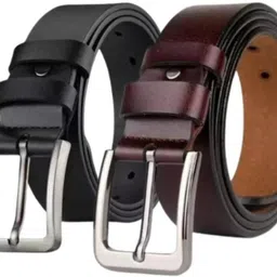 shopglobal Men Casual Black, Brown Texas Leatherite Belt-picture-25