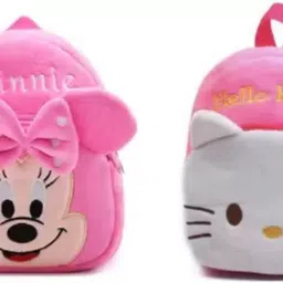 aveek Small 12 L Backpack BM-New combo of 2 pink minnie, pink hello kitty37.3-picture-33