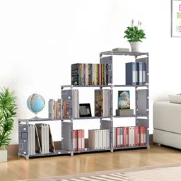 imperial fur 18 Layer Portable Book Shelf Rack | Space-Saving Book Stand for Home & Office Metal Open Book Shelf image 1