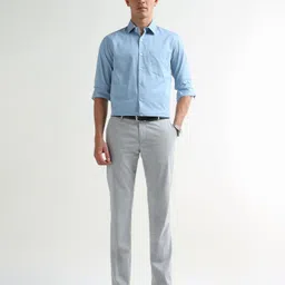 arrow Men Tapered Grey Polyester Trousers image 3