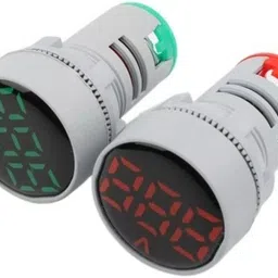 gadariya king 2 pcs 22mm Round AC 50-500V Volt Voltage Meter Monitor LED Indicator RED&GREEN Voltmeter-picture-19