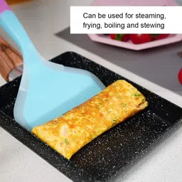 vendics Non-Stick Square Tamagoyaki Pan with Wooden Handle Sauce Pan 22 cm diameter 1 L capacity image 3