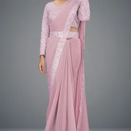 tapovan fashion Self Design Bollywood Chiffon Saree-picture-18