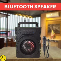 SACRO 301(PORTABLE WIRELESS BLUETOOTH SPEAKER) Crystal Clear SoundWith Karaoke MicZ215 5 W Bluetooth Laptop/Desktop Speaker-picture-10