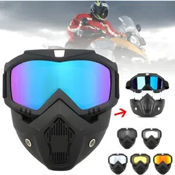 autokick DSEY_Full Face Mask Goggles Bike Off-Road Racing GlassesPreimum Quality Blowtorch Safety Goggle image 2