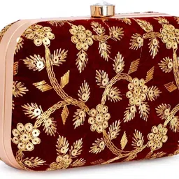 sumera warq Party MaroonClutch-picture-24