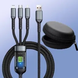 POZUB 3in1 Transparent Luminous Nylon Braided Cord Multifunctional Charging Data Cable Charging Pad-picture-24