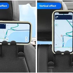 rhhg e com Car Seat Headrest Hanger Seat Hook ( 2pcs ) for Hanging Purses,Bags & Mobile | Car Side Seat Catcher image 3