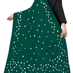 dhwanix look Cotton Blend Printed Orange Women Dupatta image 2