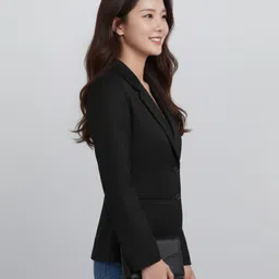 rocksy Women Solid Single Breasted Casual Blazer image 3