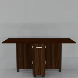 specialitypanels Adam 6 Seater Folding Table in Asian Walnut Finish with Crockery unit & Storage image 4